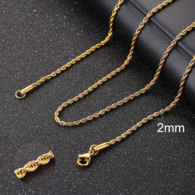Vnox Cuban Chain Necklace for Men Women,Basic Punk Stainless Steel Curb Link Chain Chokers,Vintage Gold Color Solid Metal Collar