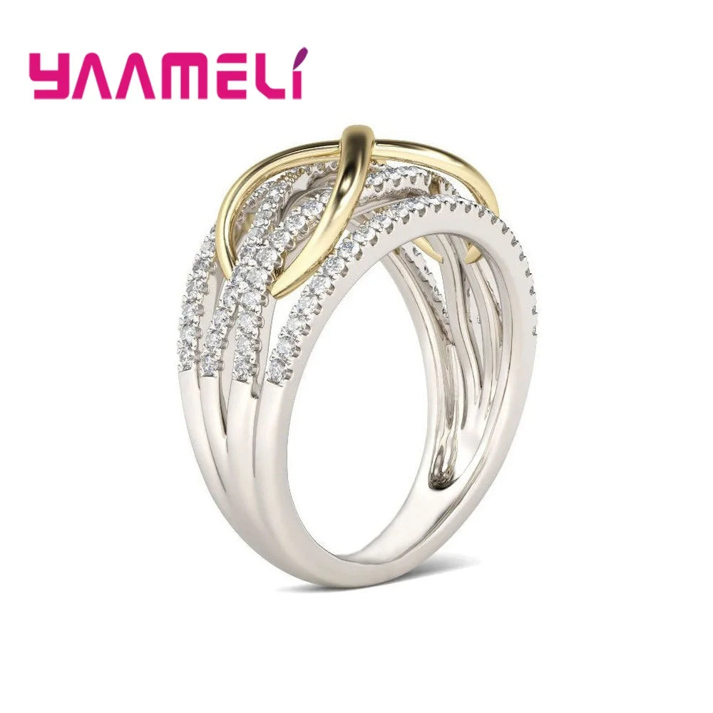YAAMELI 925 Sterling Silver Zircon Ring