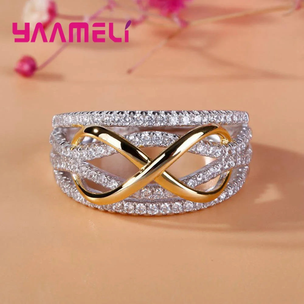 YAAMELI 925 Sterling Silver Zircon Ring