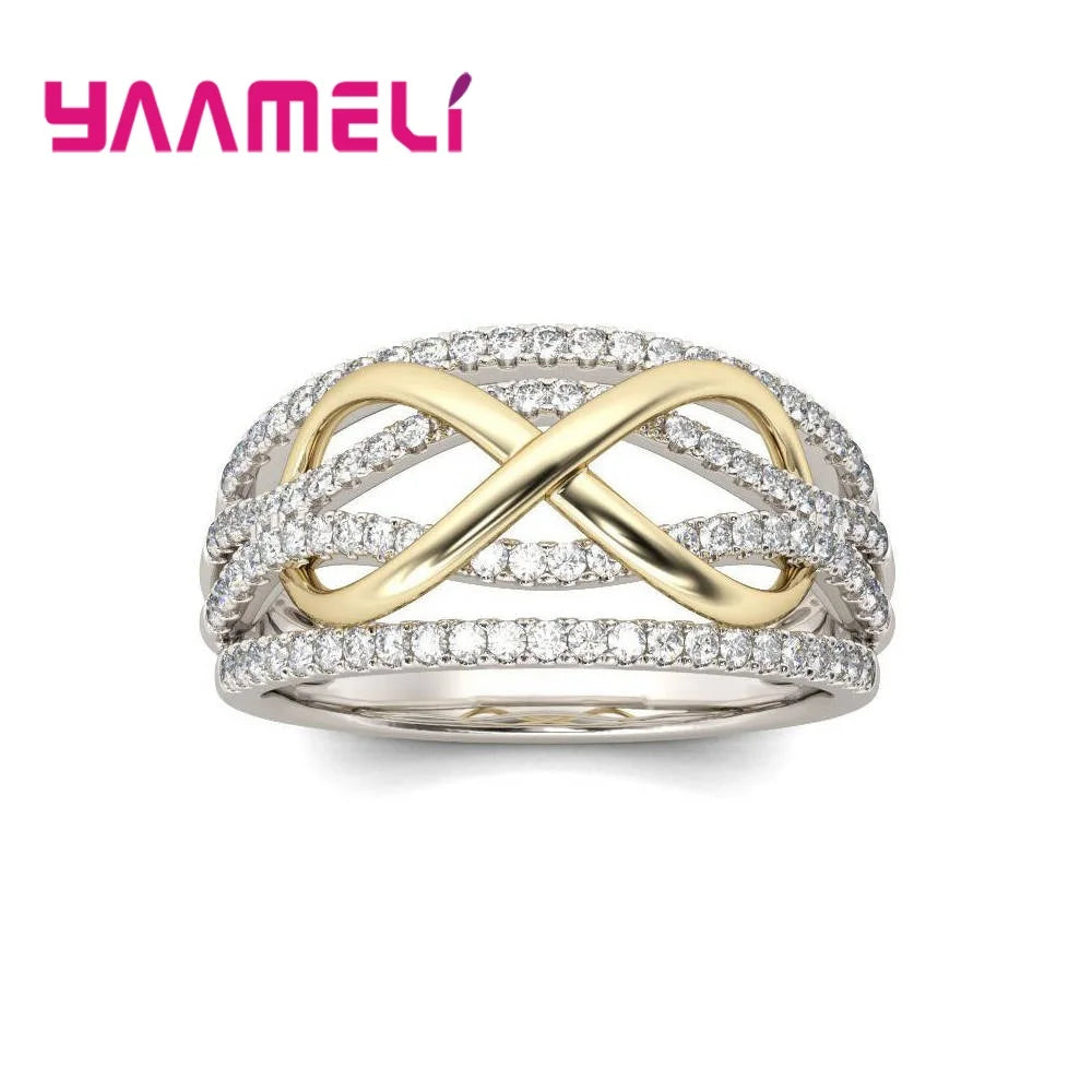 YAAMELI 925 Sterling Silver Zircon Ring
