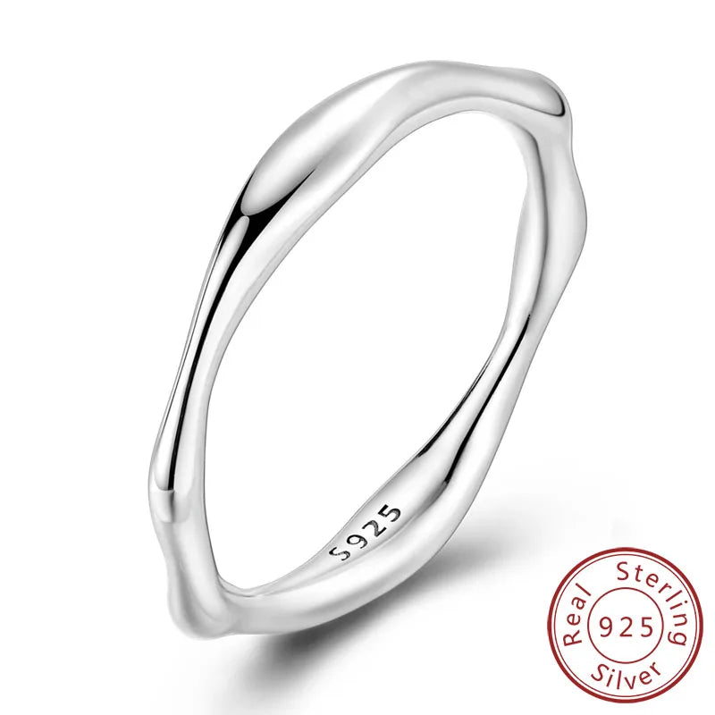 New Original 925 Sterling Silver Rings Stackable Infinite Silver Zircon Ring For Women Wedding Anniversary Birthday Jewelry Gift