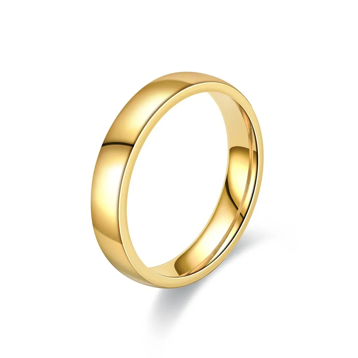 Gold Plated Ring Colour Fashion Women's Simple Couple's Wedding Ring Engagement Jewellery Gift